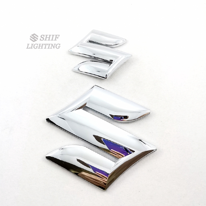 1pc Stiker Emblem Logo S Bahan Abs Krom Untuk Suzuki