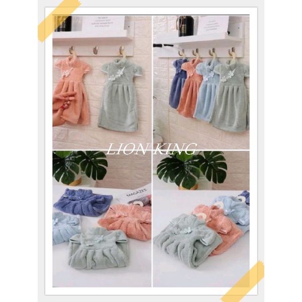 Kain lap tangan gantung FREE HANGER/ Nyerap air/ Lap tangan model baju gaun
