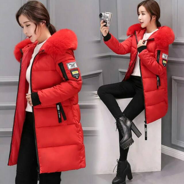 Coat winter wanita import - jaket musim dingin cewek -jaket parka