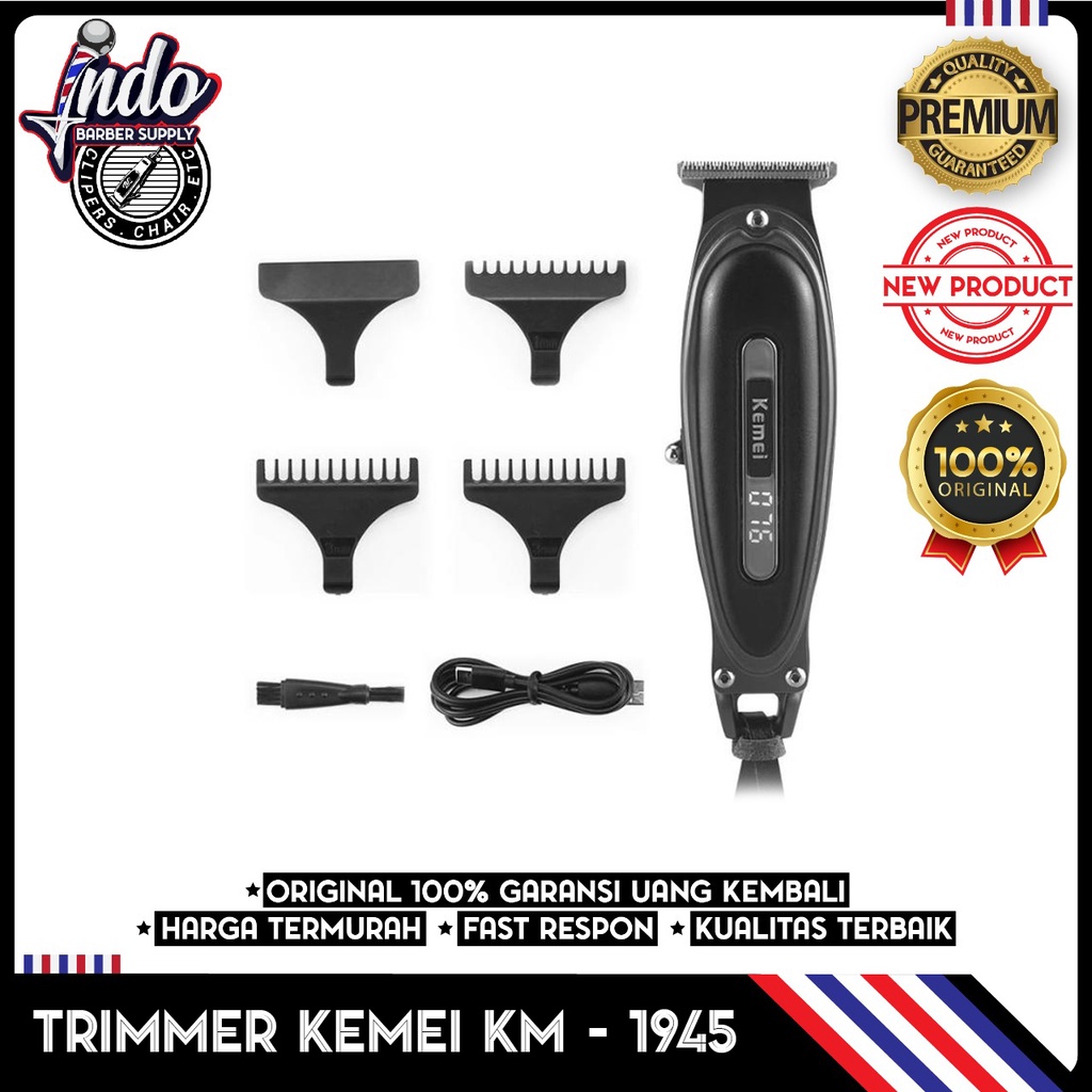 KEMEI 1949 / KEMEI 1946 / KEMEI 1945 body full metal trimmer alat mesin cukur rambut Original