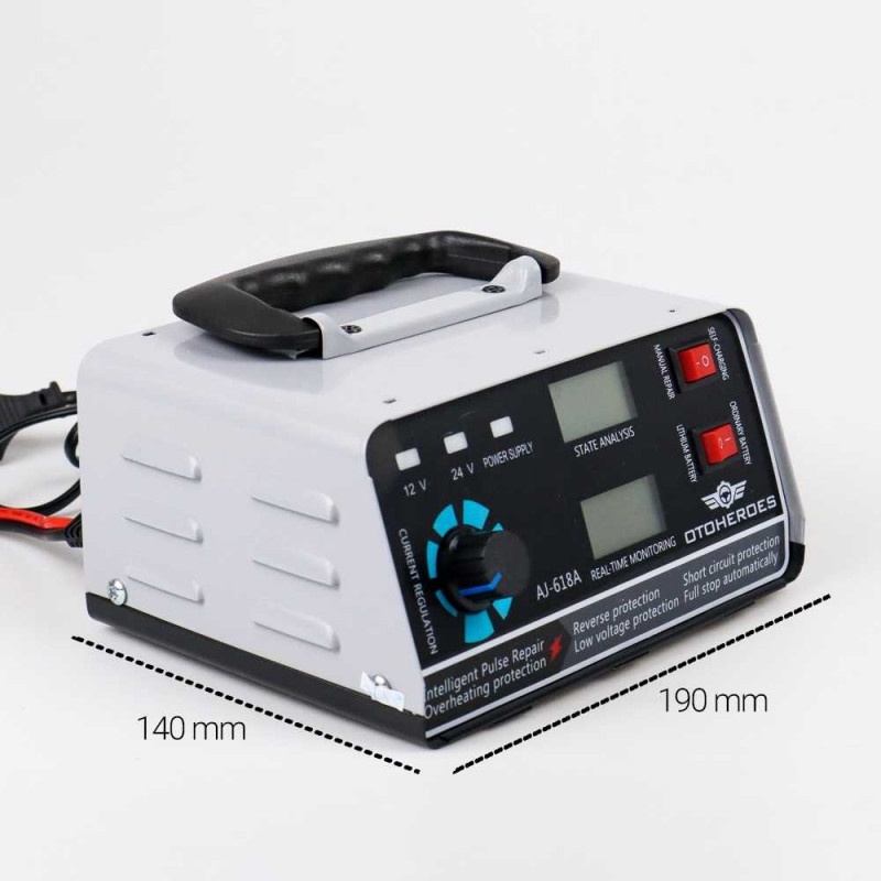 Charger Aki Mobil Motor Smart Automatic Repair 400W 12V 24V 400Ah LCD