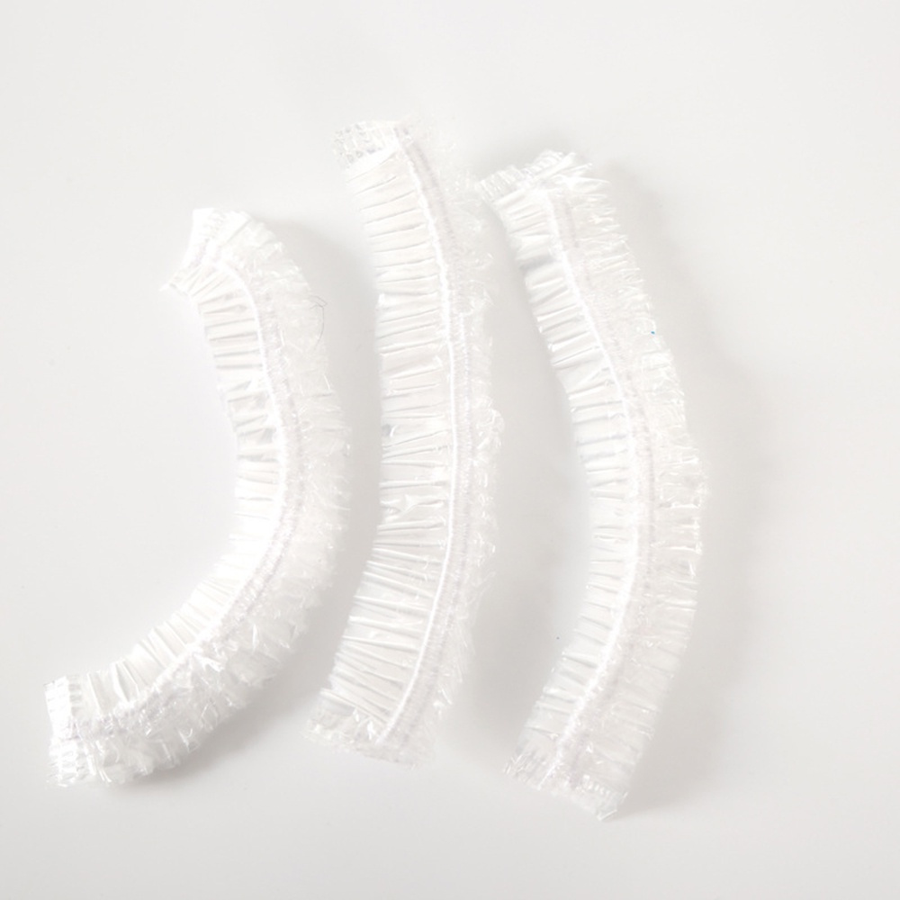 【COD Tangding】100pcs/set Household Disposable Plastic Wrap Cover Disposable Shower Cap Head Cover