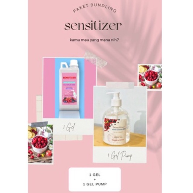 (bundling) hand sanitizer 1 liter gel + 500 ml pump super wangi