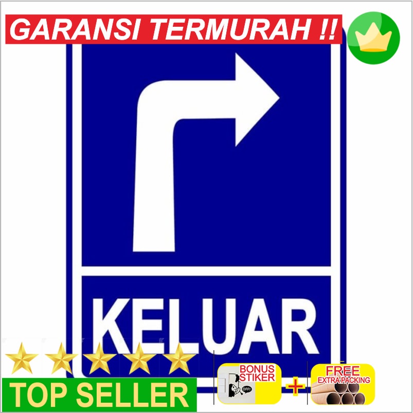 

Grosir Rambu Sign Arah Keluar Kanan 45cm x 60cm Plat Alumunium Elegan