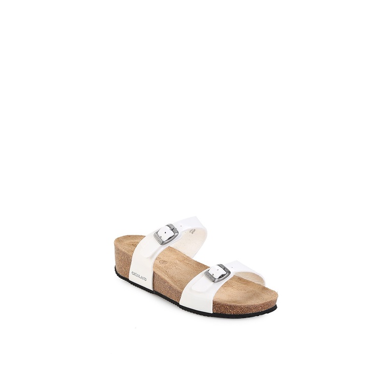 SANDAL SLIDE KULIT GRUNLAND WANITA ORIGINAL SLINGBACK FLAT PUTIH GRW06