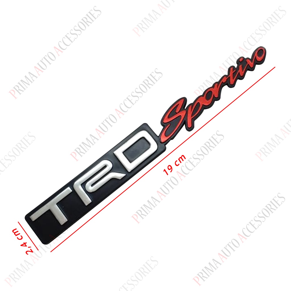 Logo Emblem Mobil TRD Sportivo Biasa 19 cm