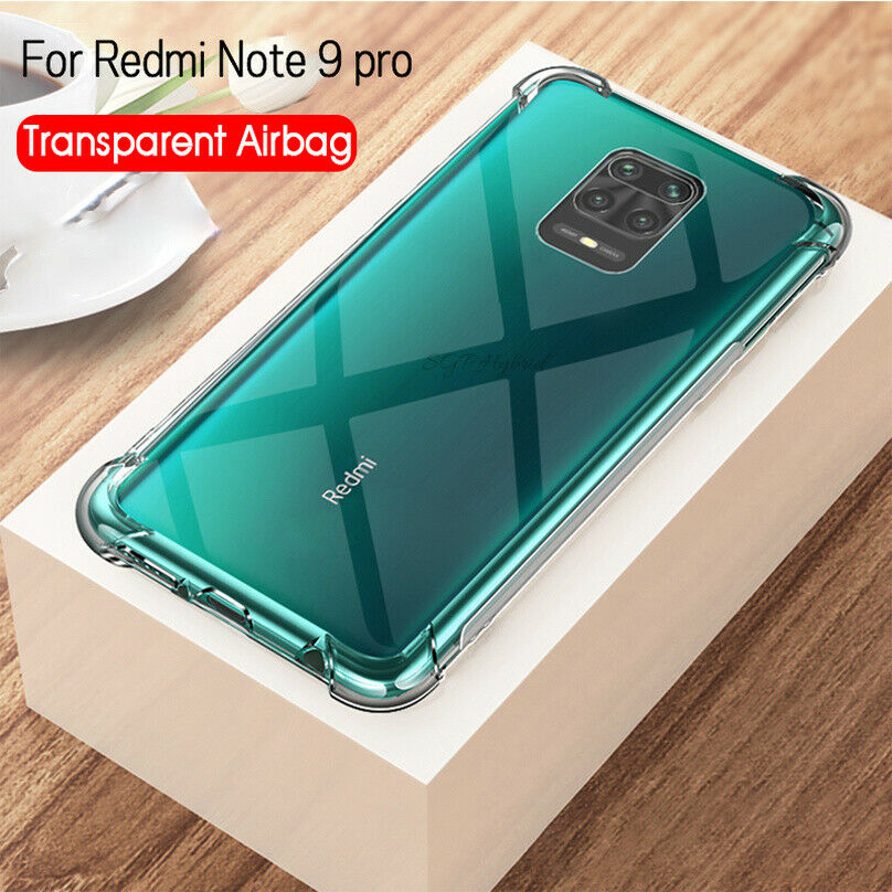 For Xiaomi Redmi Note 9S 9 Pro Max Shockproof Silicone Soft Clear TPU Case Cover