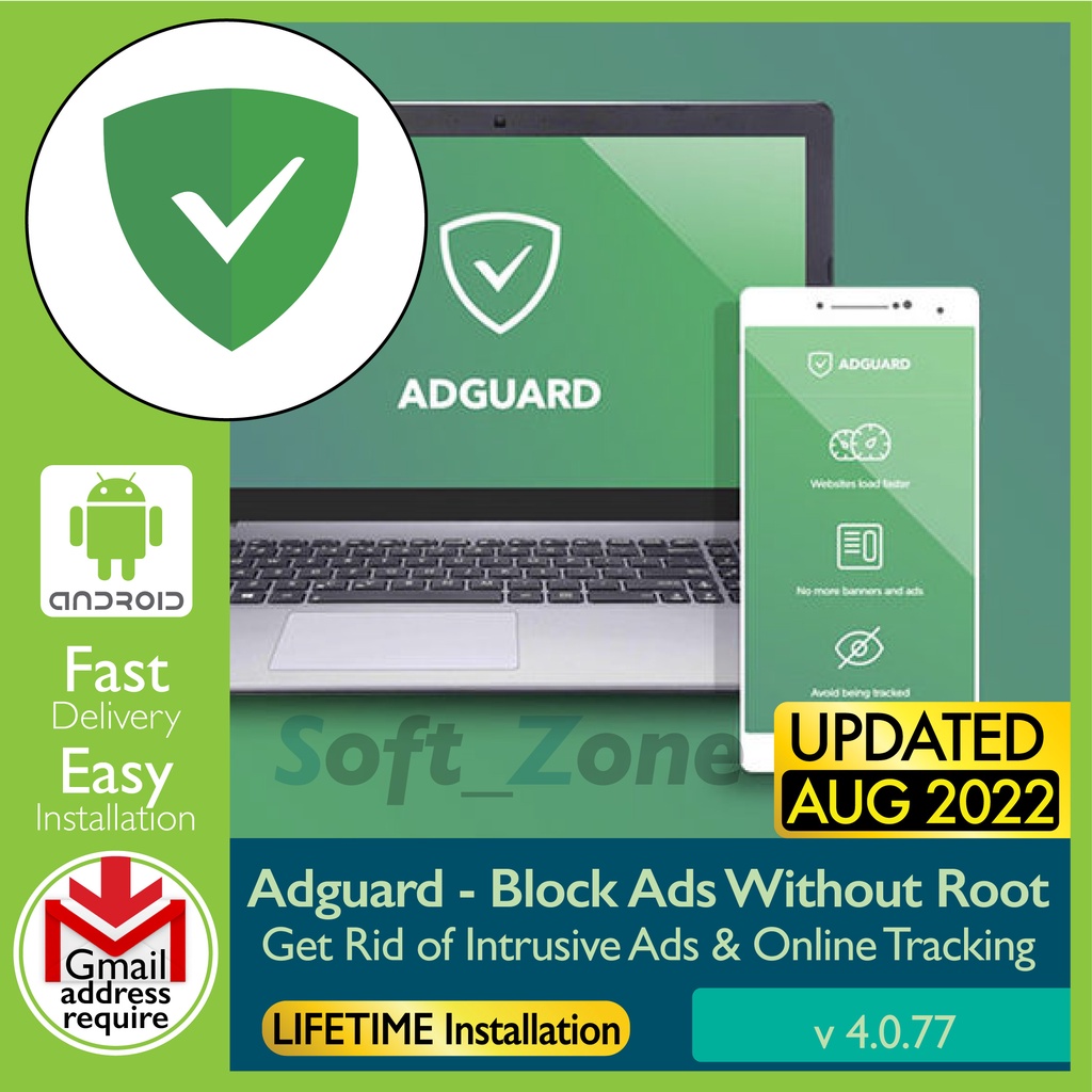 

Adgrd Prmm v4.0.77 - Blck Ads Wtht Rt [SmrtPhn - Andrd] - Dgtl Dwnld
