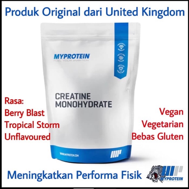 MYPROTEIN Creatine Monohydrate 1 kg - Gluten free Dairy free Vegan Vegetarian