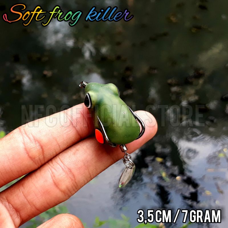 Soft frog killer 3,5 cm / 7 gram LONG CAST Umpan Gabus medium up dan Toman