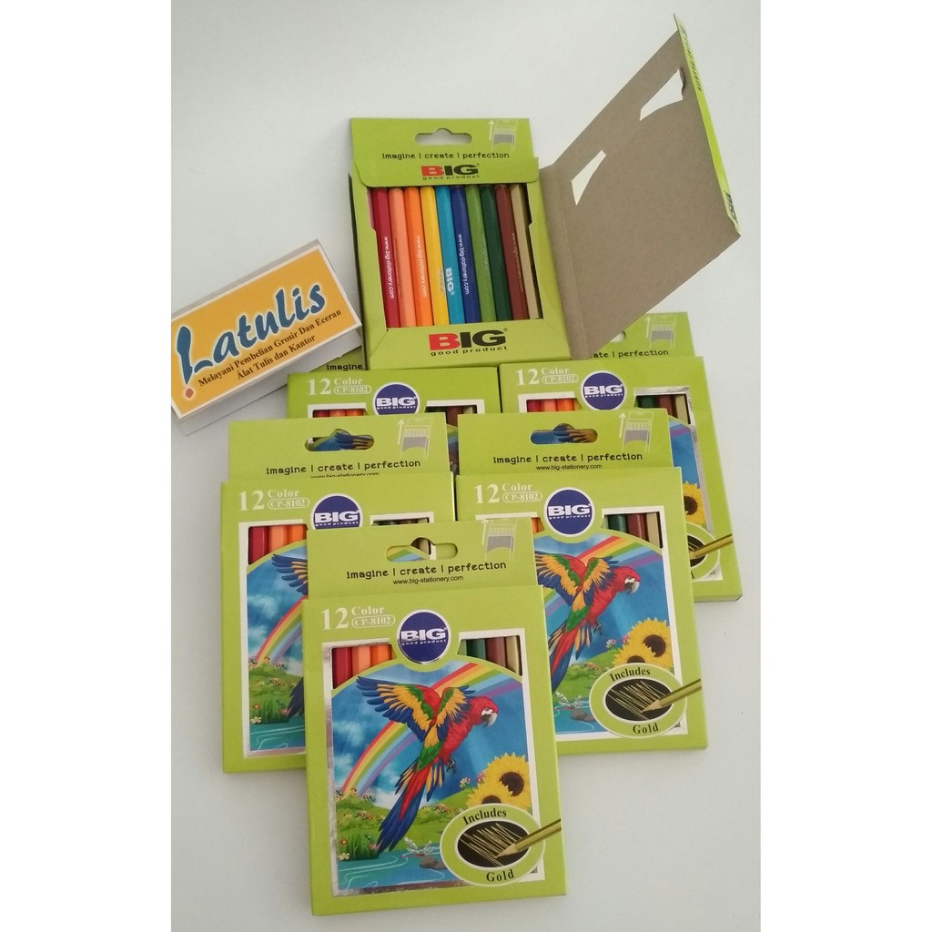 

Pensil Warna BIG Pendek 12 warna isi 6 pcs