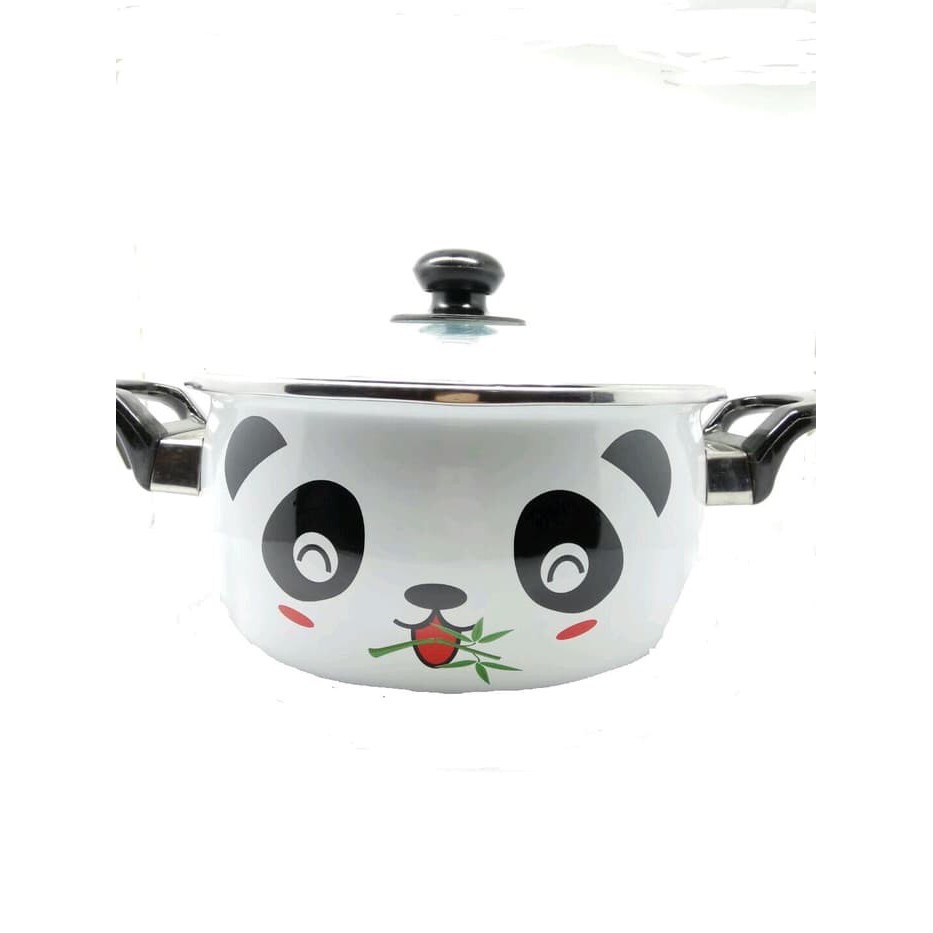 Maspion Panci Masak Enamel Hello Panda Karakter Lucu Masak Kuat