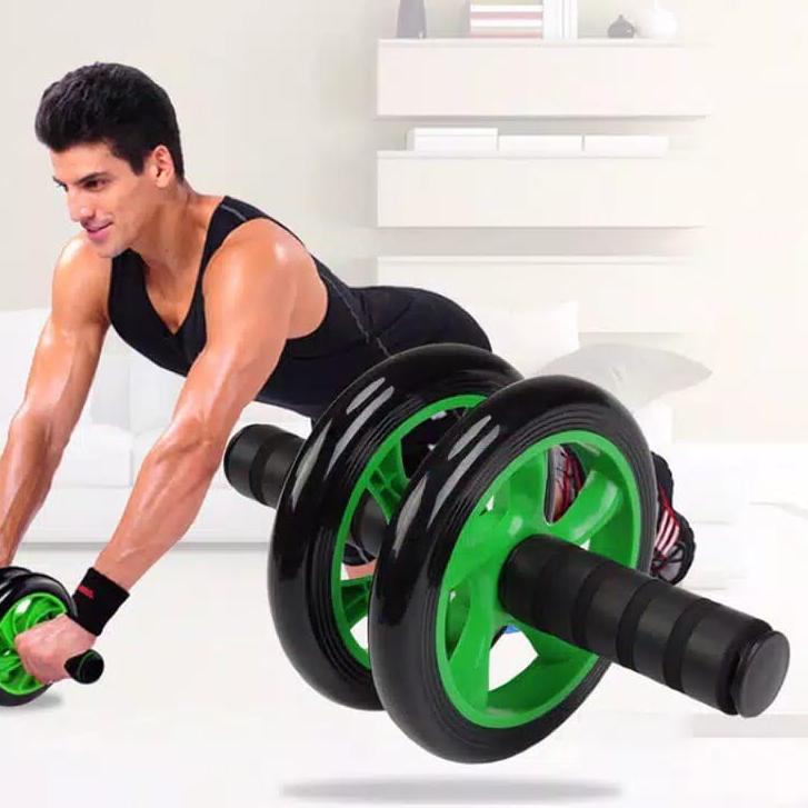 ♣ Alat Olahraga Pengecil Perut Alat Fitnes AB Roller AB Wheel Roller ℗