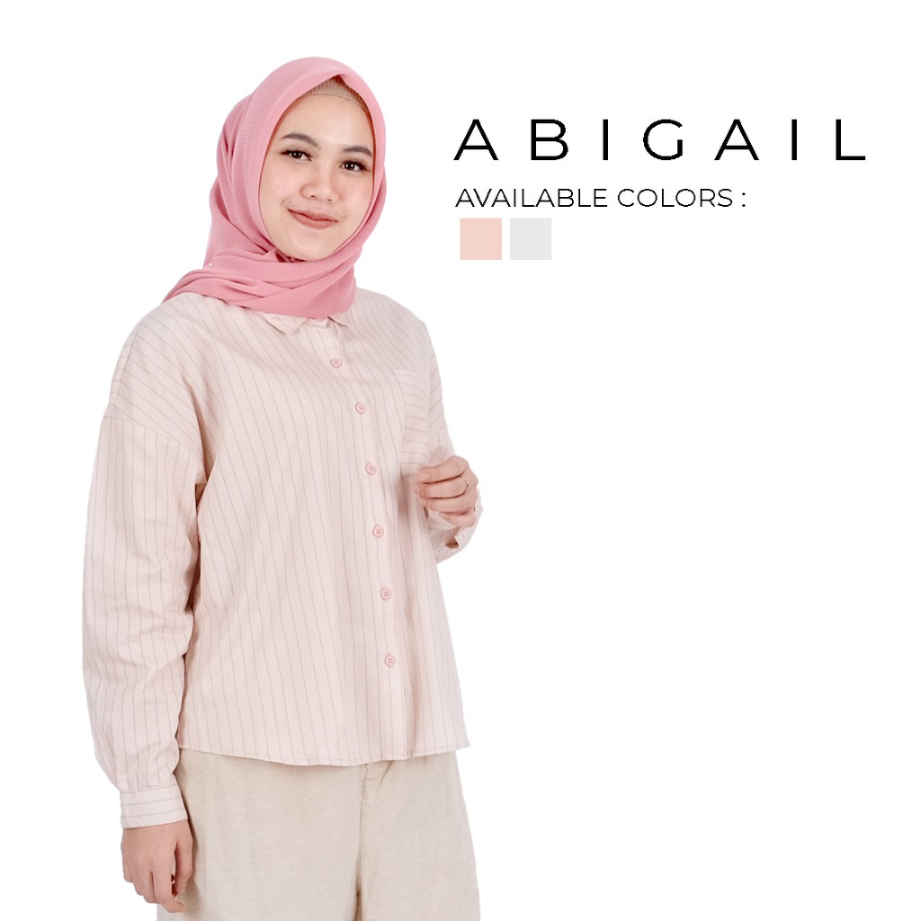 Cotton Inch Abigail Kemeja  Oversized Garis  garis  Wanita  