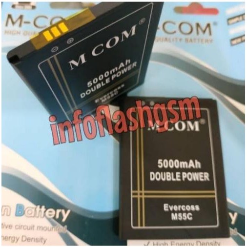 Battery Batre Baterai Double Power Mcom Evercoss M55C