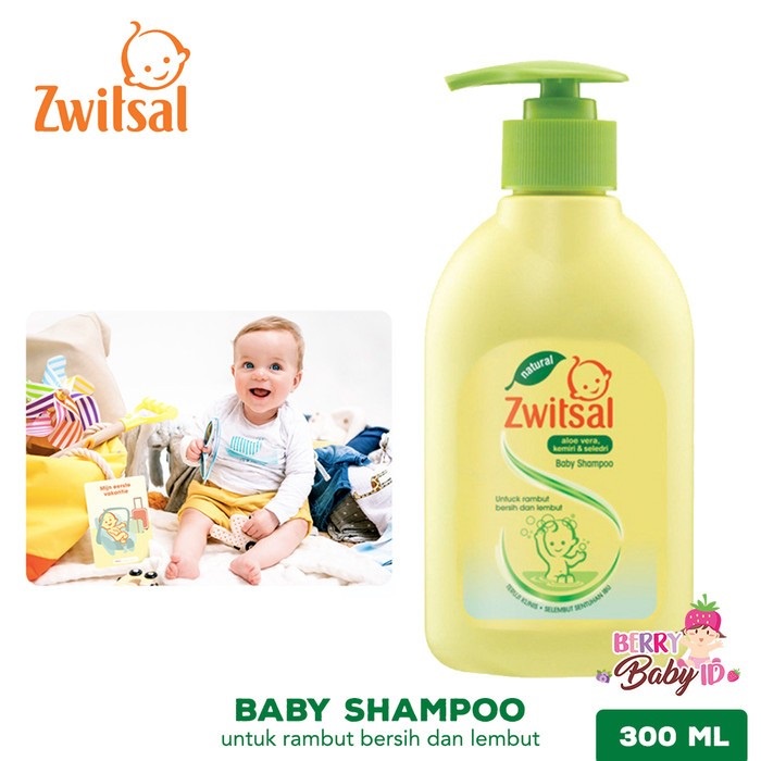 Zwitsal Natural Baby Shampoo Shampo Bayi Anak Hypoallergenic 300ml Berry Mart