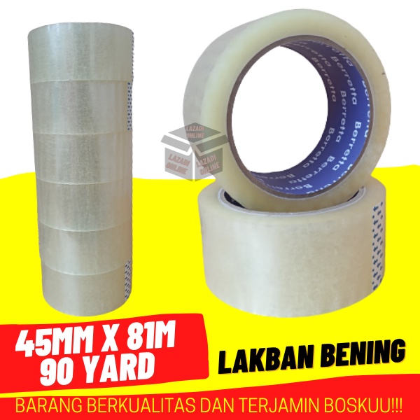 

LAKBAN BENING 45mm x 81m 90 YARD LAKBAN BENING LAKBAN PACKING MURAH BERKUALITAS LAKBAN COKLAT LAKBAN MURAH TEBAL REKAT KUAT