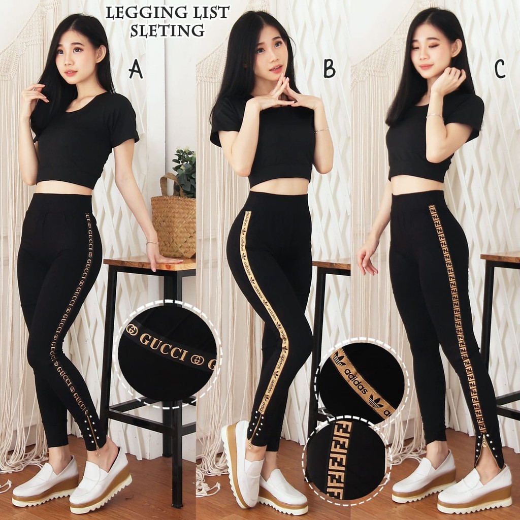 CELANA LEGGING LIST SLETING IMPORT