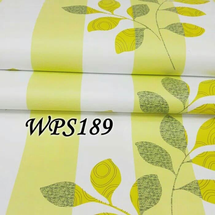 Wallpaper Dinding Motif Daun Kuning Ukuran Panjang 10Meter x Lebar 45CM