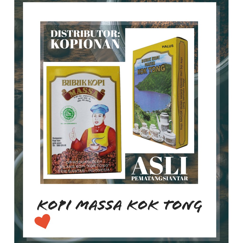 

Kopi Massa Kok Tong - Kopi Asli Siantar - 500 Gr