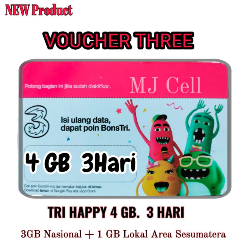 VOUCHER TRI 3 GB Mini 3HARI.