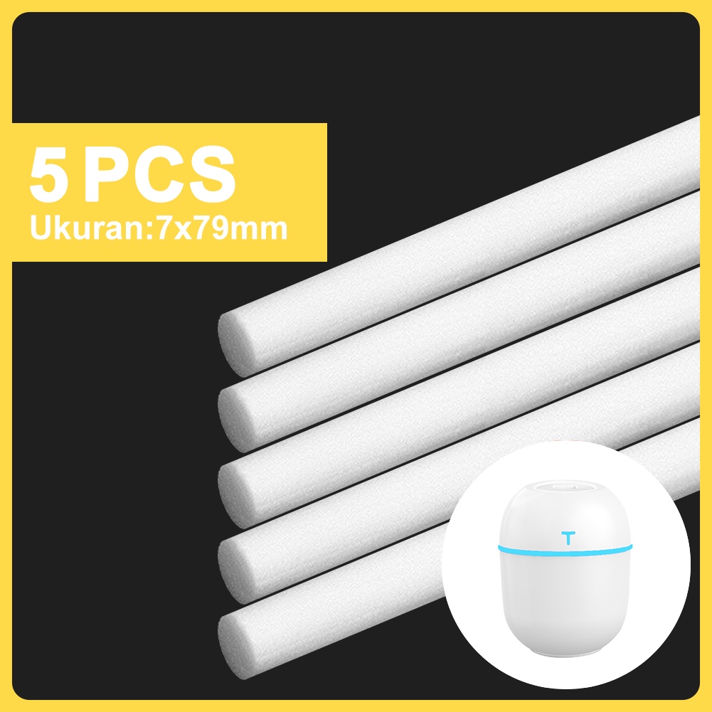 Moi Portable Humidifier Diffuser USB Mini Air Purifier Aromatherapy Essential Oil Difuser-Cute Cotton(5pcs)