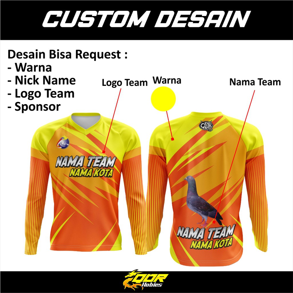 [ PRE ORDER ] Jersey Merpati Custom QDR Hobies
