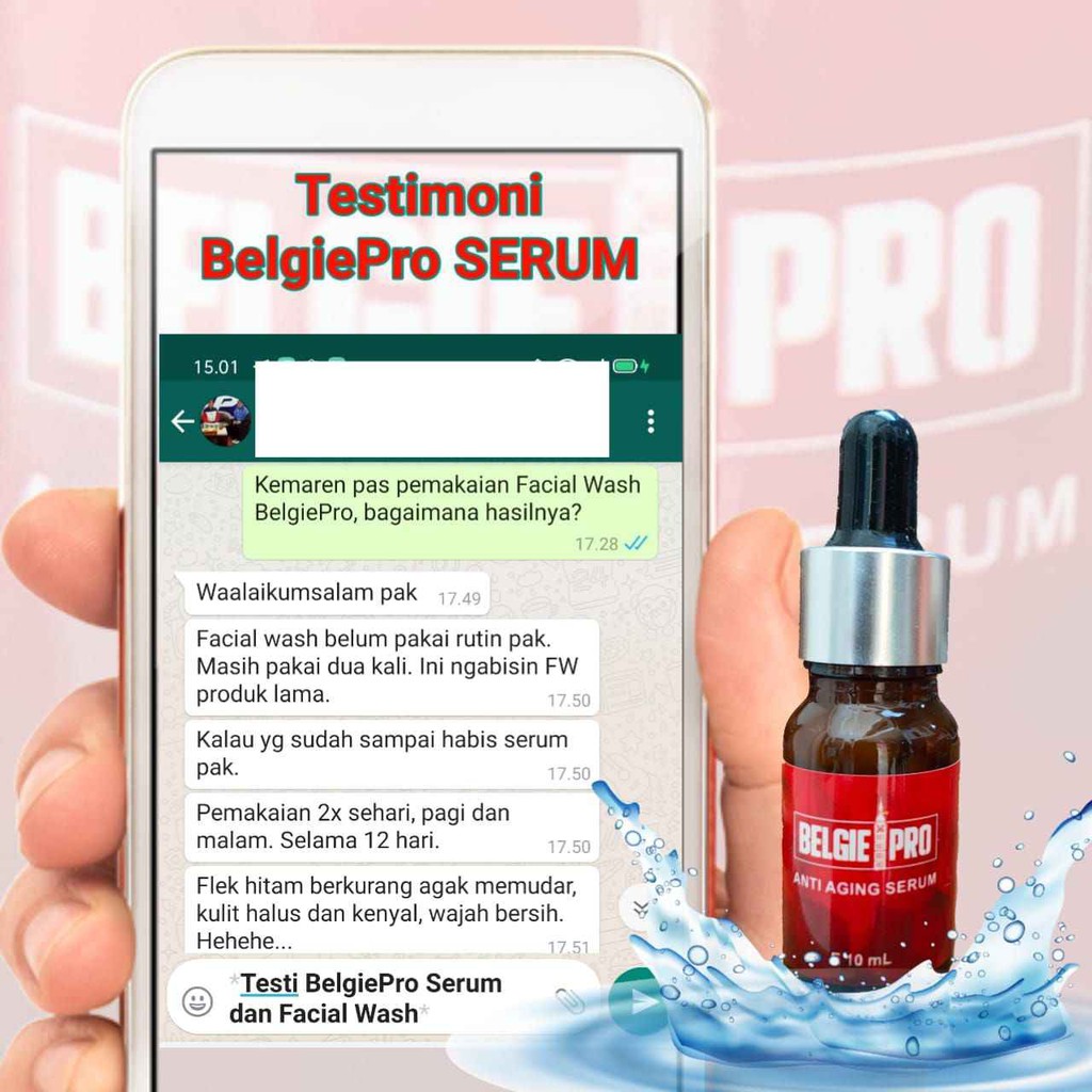 Belgie Pro paket 3 Botol Facial Serum &amp; Facial Wash