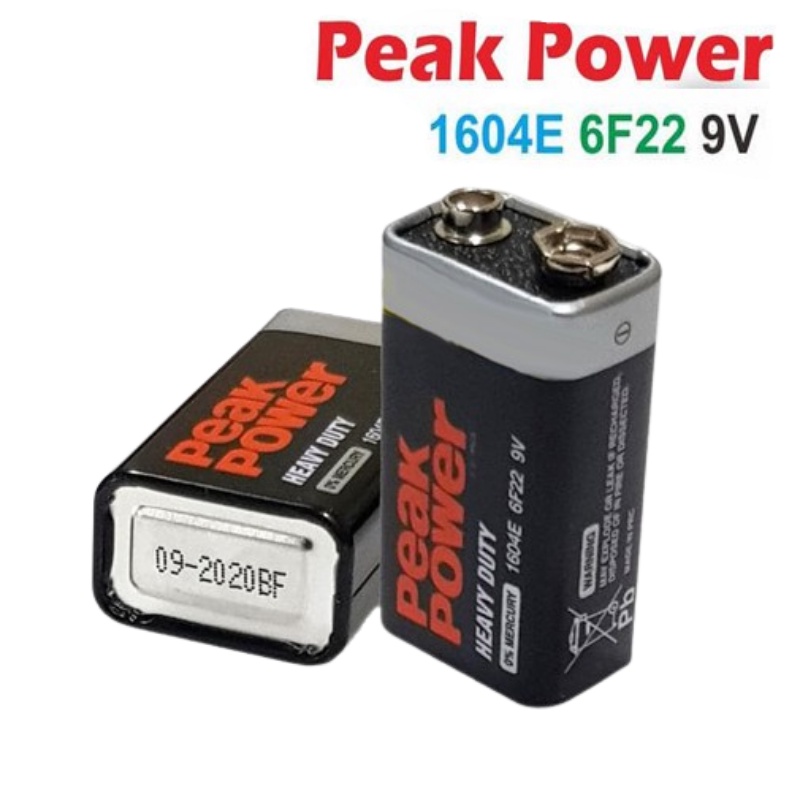 Baterai Kotak  9Volt Peak Power Supply 6F22 HEAVY DUTY