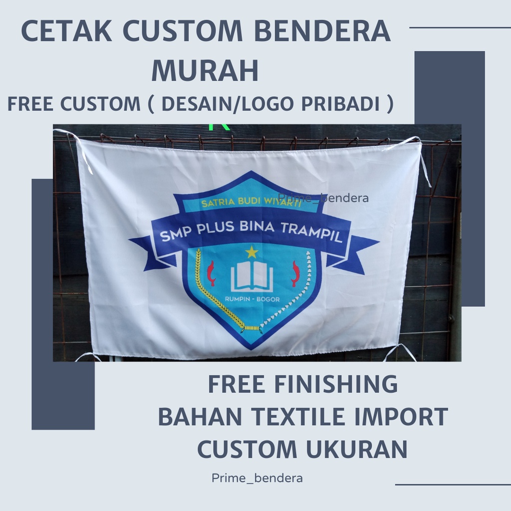CETAK BENDERA KAIN SATUAN CUSTOM DESIGN TERMURAH - FULL PRINT DIGITAL FREE CUSTOM BEBAS DESAIN DAN F