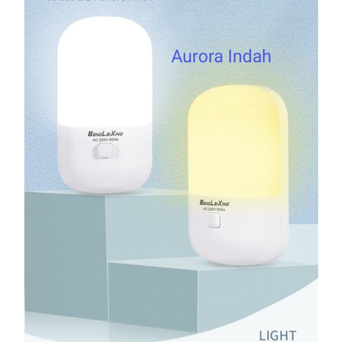 Lampu Tidur Lampu Malam/Led Night Light /Lampu Mini Hemat Energy 2Warna Putih Dan Kuning