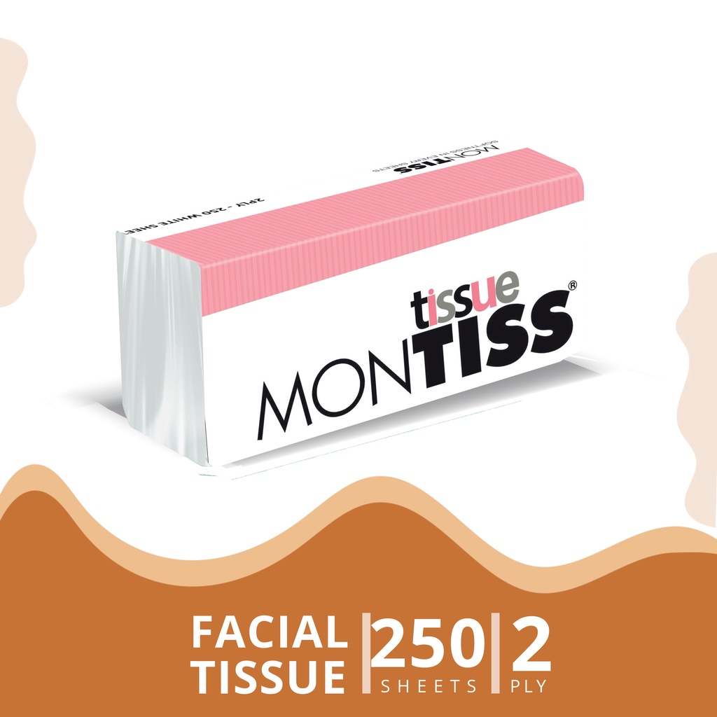 Tisu Montiss Facial Tissue 250 Sheets - 2 Ply-1