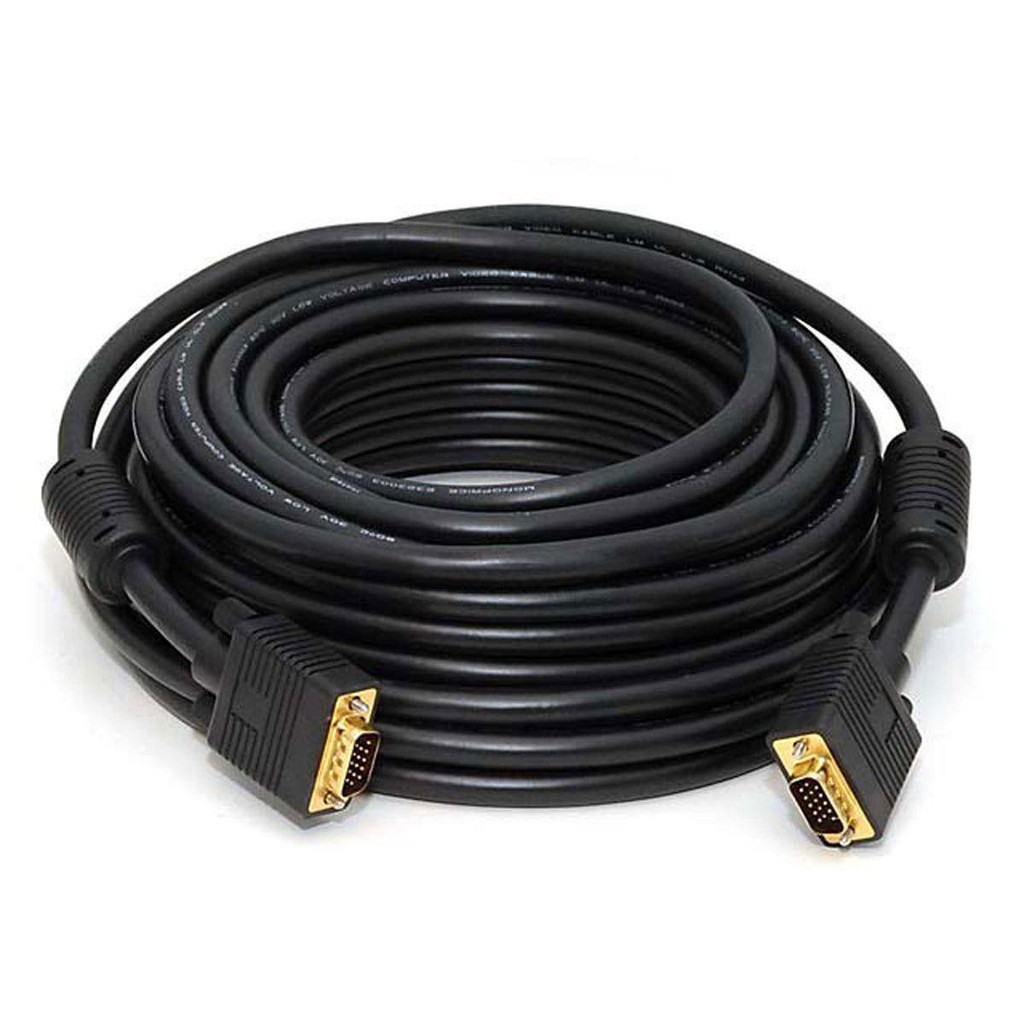 Cable vga indo bestlink 50m male male 1080p gold for tv projector pc laptop monitor - Kabel vga 50 meter m-m full hd