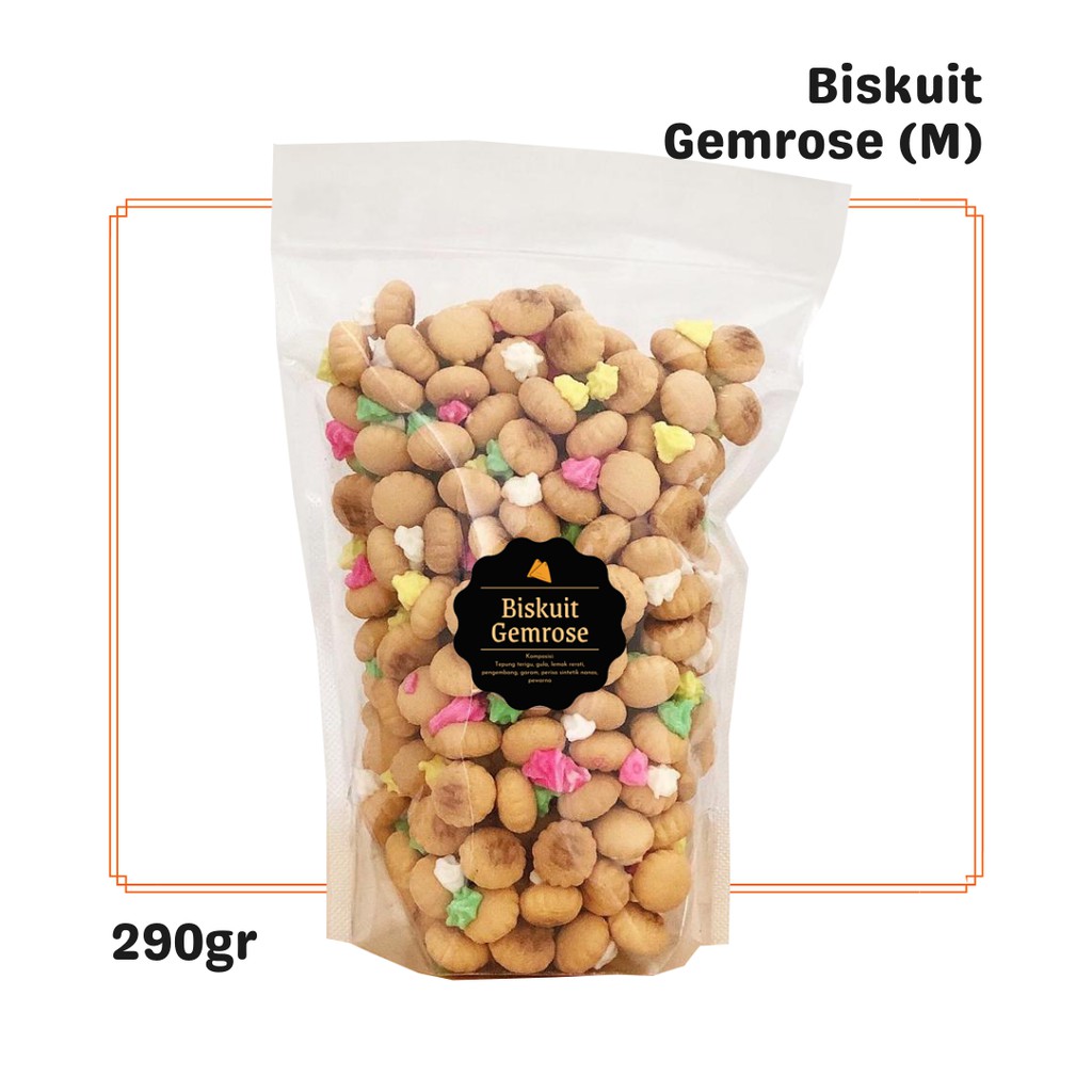 

SNACKS Biskuit Gemrose (M) 290gr / Snack Cemilan Camilan / Gem Rose Kue Monas