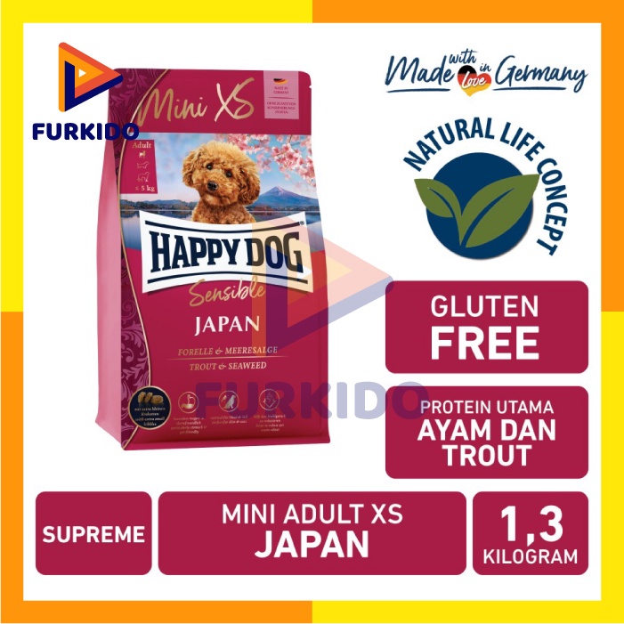 Happy Dog Supreme Adult Mini XS Japan 1,3 Kg / Makanan Kering Anjing