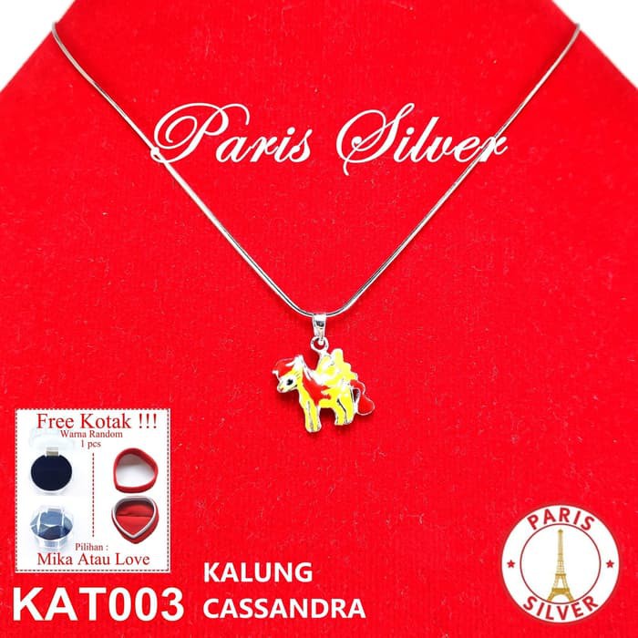 Kalung Anak Liontin Kuda Poni Warna Silver Perak 925 my little pony - Model C Berkualitas
