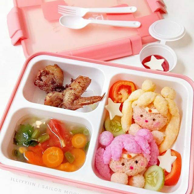 Lunchbox IQIX 3 Sekat Bekal Praktis Bento Lunch Box Wadah Bekel Rantang Tepak Makan Kotak Piknik