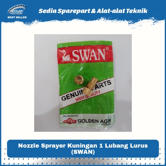 Nozzle Nozel Spuyer Sprayer Kuningan Lurus 1 Lubang SWAN