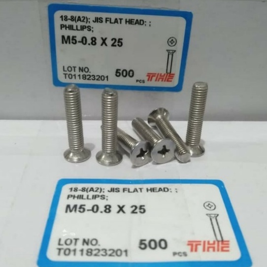 10pcs JF L M5X25MM / BAUTL M5X25 JIS FLAT L STAINLESS STEEL SUS 304 / BAUT JF L M5X25MM / BAUT L JF 