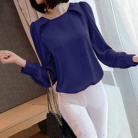 [Blouse Defani varian warna SW] blouse wanita wolly crepe NAVY/HITAM/MARON