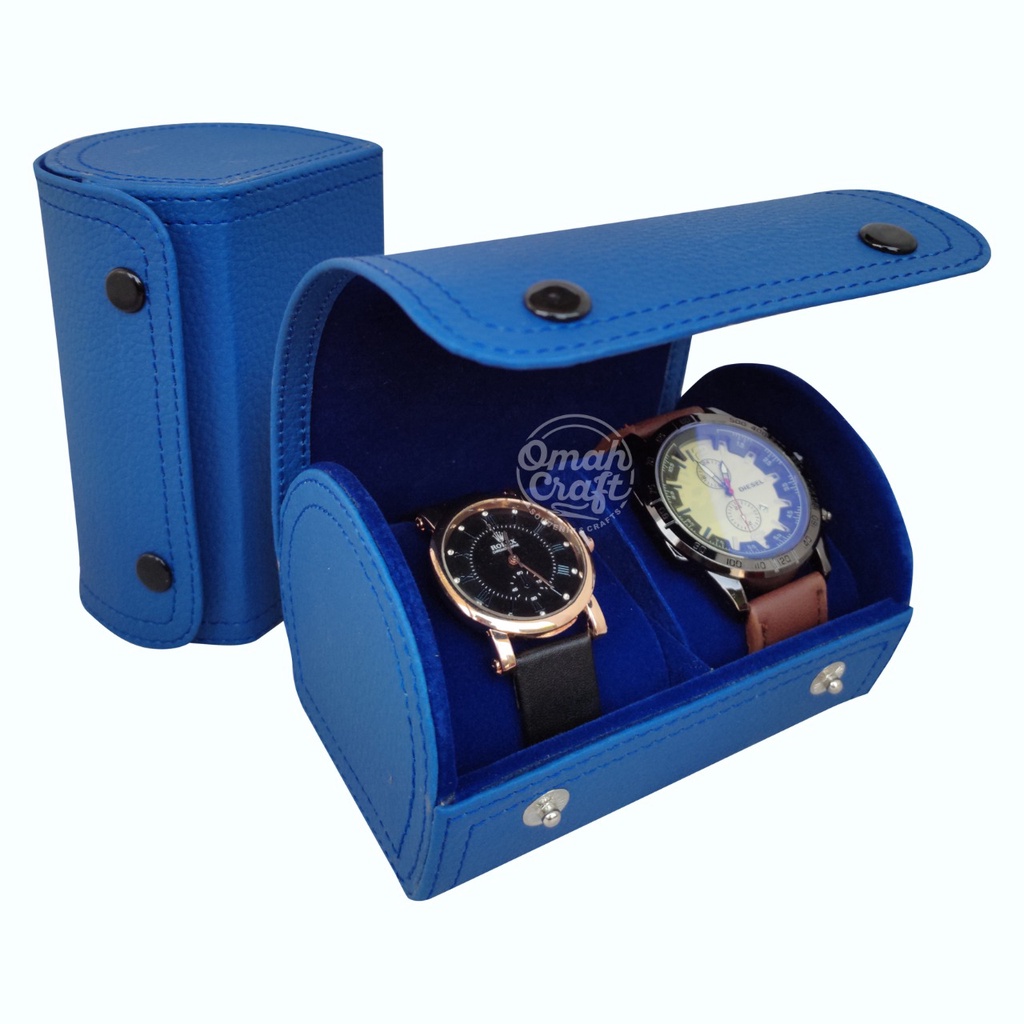 Traveller Watch Case organizer Couple / PROMO Tempat Jam Tangan isi 2