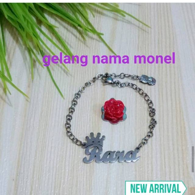 Gelang monel nama/GELANG NAMA/GELANG ANAK/GELANG DEWASA/ASLI MONEL/GELANG MURAH/AKSESORIS GELANG/
