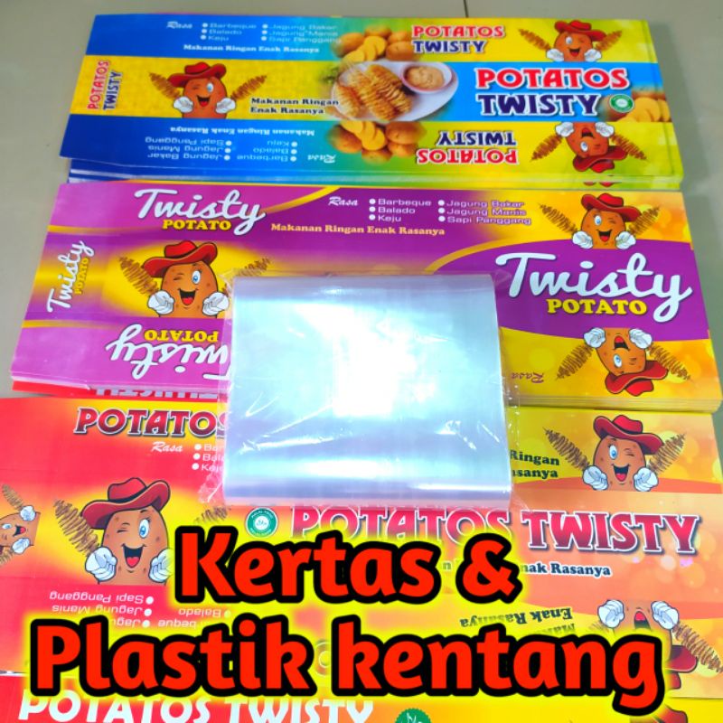 Kertas Dan Plastik Kentang Kertas Kentang Spiral Kertas Kentang Potatos Bungkus Kentang Spiral bungkus Kemasan Kentang