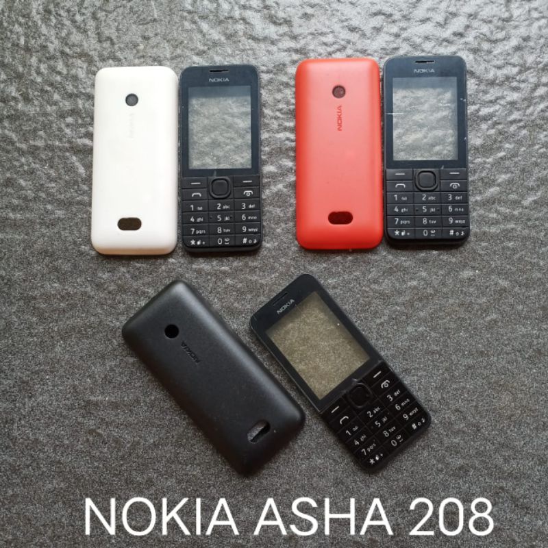 Casing Nokia Asha 208 / 202 / 200 . 201 / 205 kesing housing depan belakang cover
