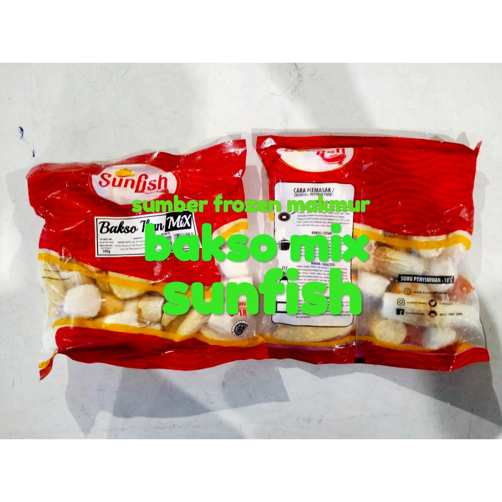 

bakso ikan mixsunfish 500 sumber frozen makmur