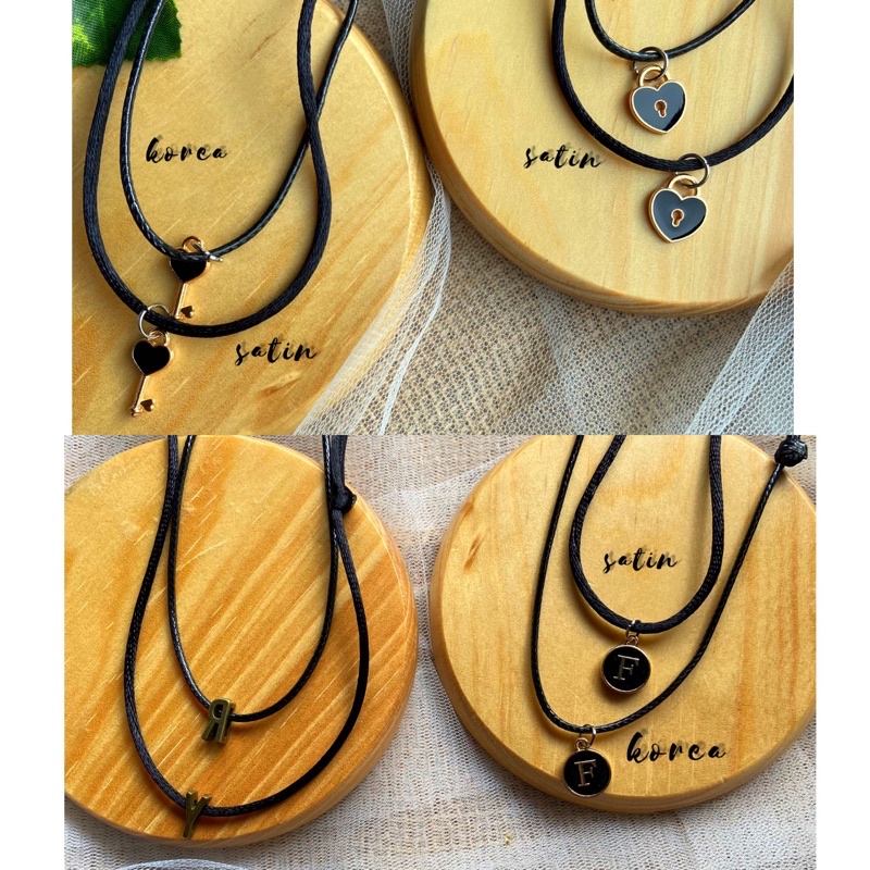 Kalung huruf || Kalung nama || kalung hitam || Kalung tali | Kalung huruf epoxy | Kaling huruf beonz