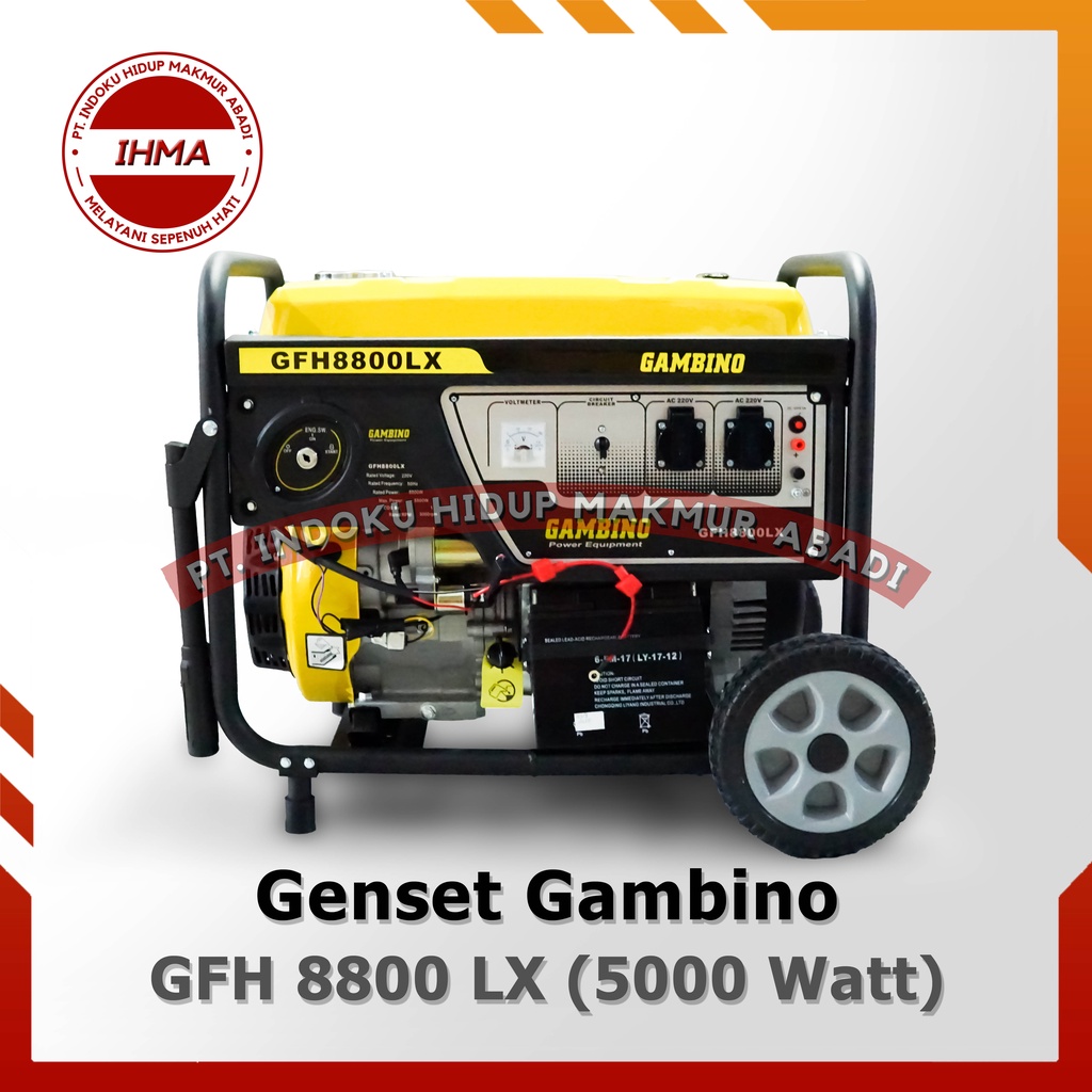 Gasoline Generator Genset Listrik Bensin Gambino GFH 8800 LX