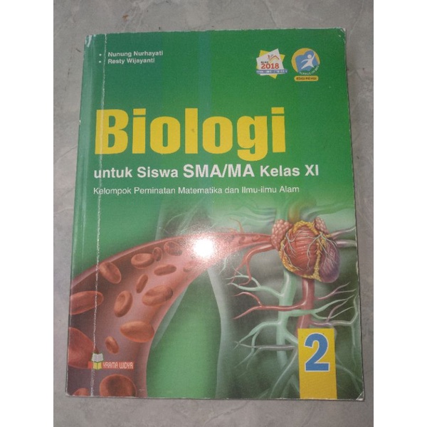 

PRELOVED BUKU BIOLOGI YRAMA WIDYA KELAS XI/11 BAGUS,MULUS