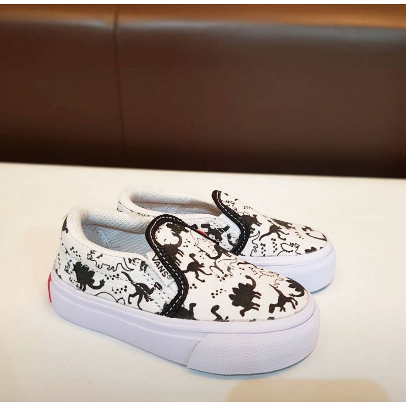 Sepatu Anak Laki Dan Sepatu Anak Perempuan Vans Slip On Dino Size 16 - 35 Premium Quality