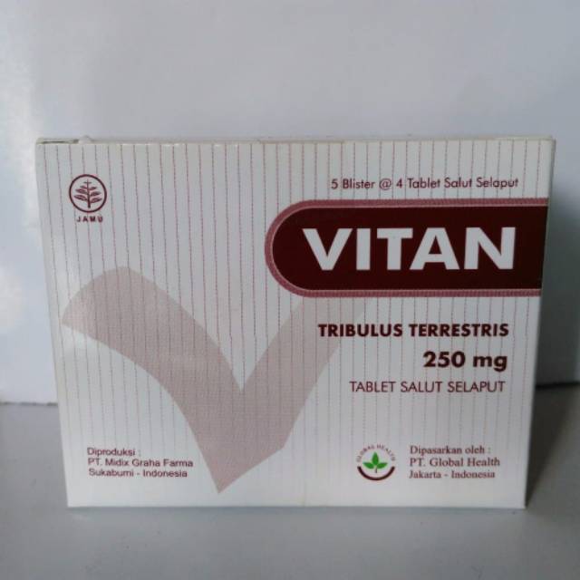 Vitan Tribulus Terrestris 250mg 1 box isi 20 tablet